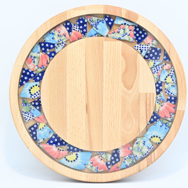 Picture of SMALL DECOR ROUND BOARD Flowers Mix