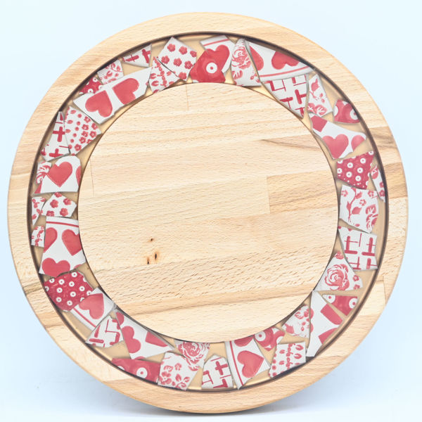 Picture of SMALL DECOR ROUND BOARD Flowers Mix