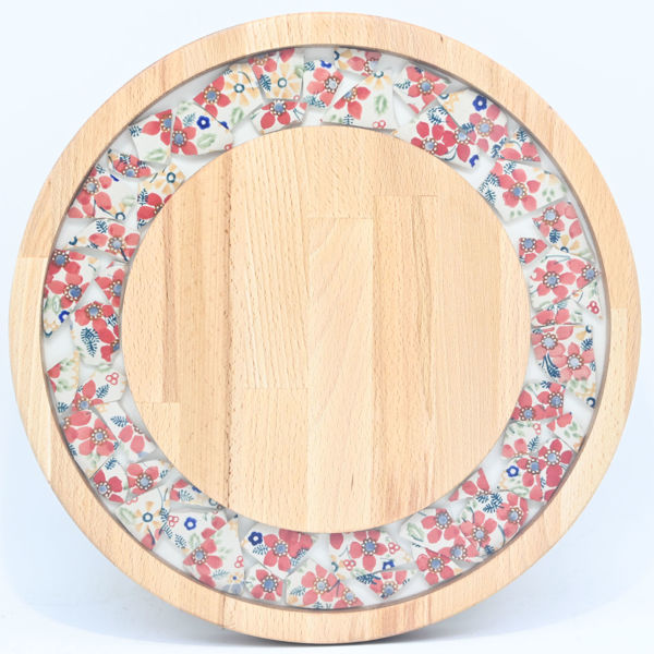 Picture of SMALL DECOR ROUND BOARD Flowers Mix