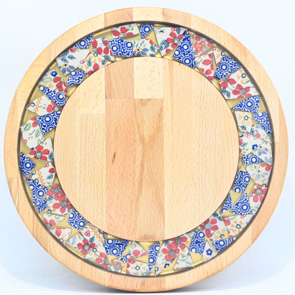 Picture of SMALL DECOR ROUND BOARD Flowers Mix