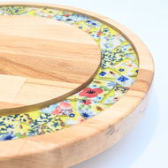 Picture of SMALL DECOR ROUND BOARD Flowers Mix