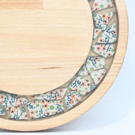 Picture of SMALL DECOR ROUND BOARD Flowers Mix