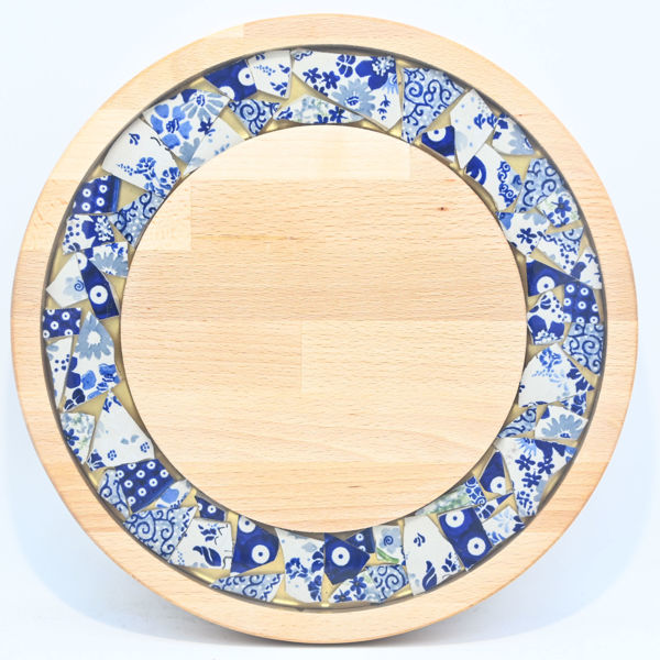 Picture of SMALL DECOR ROUND BOARD Flowers Mix