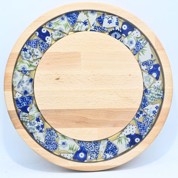 Picture of SMALL DECOR ROUND BOARD Flowers Mix