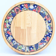 Picture of SMALL DECOR ROUND BOARD Flowers Mix