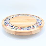 Picture of SMALL DECOR ROUND BOARD Flowers Mix