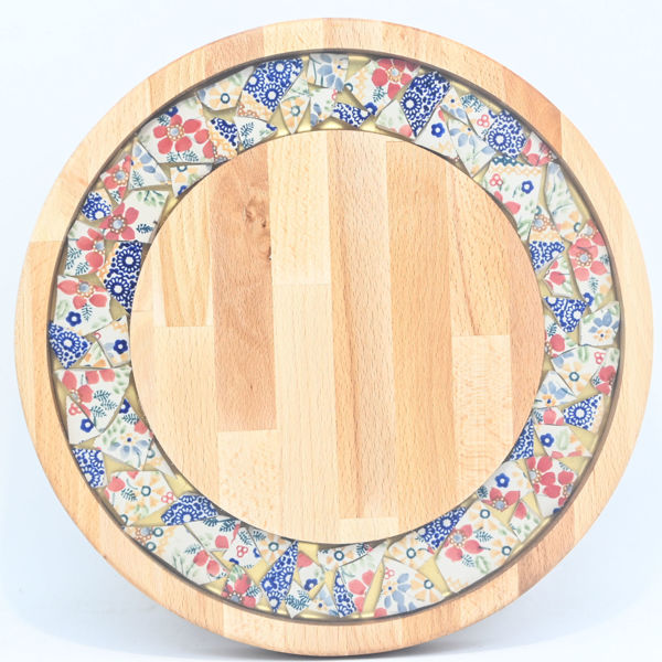 Picture of SMALL DECOR ROUND BOARD Flowers Mix