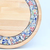 Picture of SMALL DECOR ROUND BOARD Flowers Mix