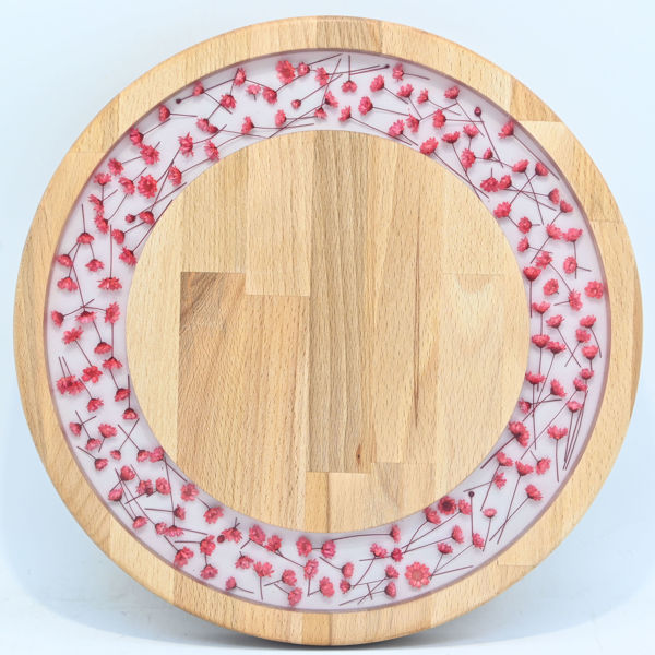 Picture of SMALL DECOR ROUND BOARD Flowers Mix
