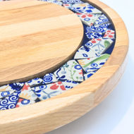 Picture of SMALL DECOR ROUND BOARD Flowers Mix