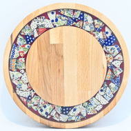 Picture of SMALL DECOR ROUND BOARD Flowers Mix