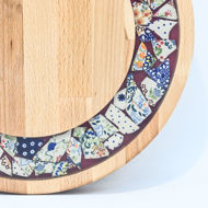 Picture of SMALL DECOR ROUND BOARD Flowers Mix