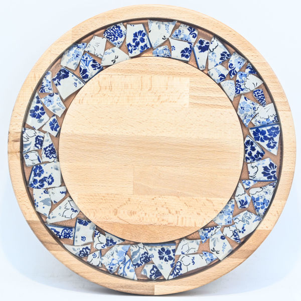 Picture of SMALL DECOR ROUND BOARD Flowers Mix