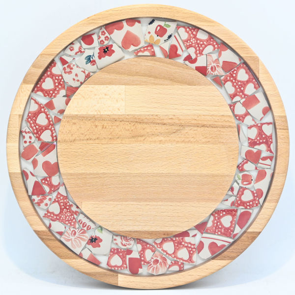 Picture of SMALL DECOR ROUND BOARD Flowers Mix