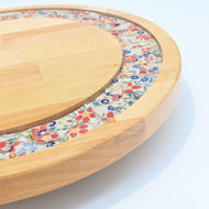 Picture of BIG DECOR ROUND BOARD with Ceramic Flowers MIX