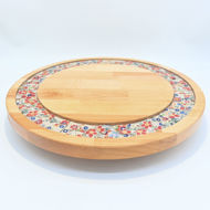 Picture of BIG DECOR ROUND BOARD with Ceramic Flowers MIX