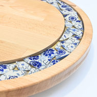 Picture of BIG DECOR ROUND BOARD with Ceramic Flowers MIX