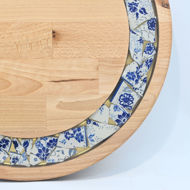 Picture of BIG DECOR ROUND BOARD with Ceramic Flowers MIX