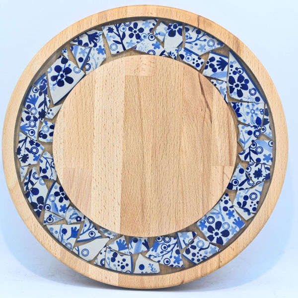 Obrazek Taca mała obrotowa - Ceramika Kwiaty MIX