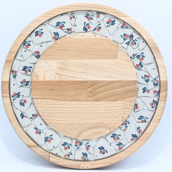 Picture of SMALL DECOR ROUND BOARD Flowers Mix