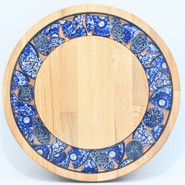 Picture of SMALL DECOR ROUND BOARD Flowers Mix
