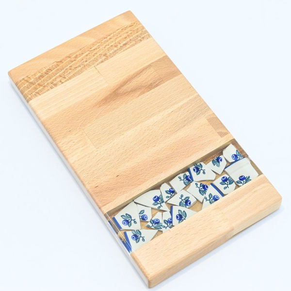 Obrazek Taca mała prostokątna - ceramika MIX KWIATY