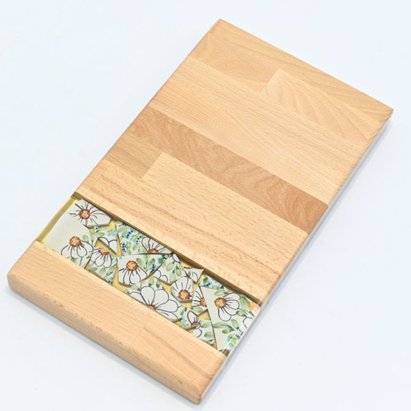 Obrazek Taca mała prostokątna - ceramika MIX KWIATY