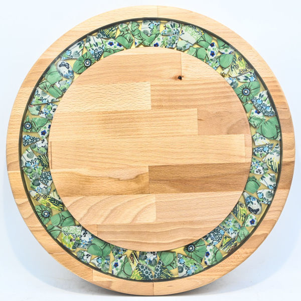 Obrazek Taca duża obrotowa - ceramika MIX Kwiaty