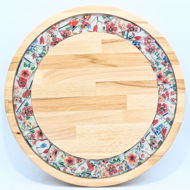 Picture of BIG DECOR ROUND BOARD with Ceramic Flowers MIX