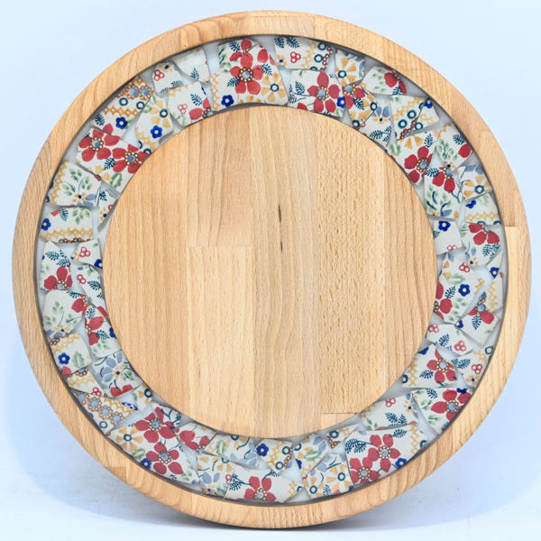 Picture of SMALL DECOR ROUND BOARD Flowers Mix