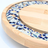 Obrazek Taca mała obrotowa - ceramika MIX  KWIATY