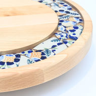 Obrazek Taca mała obrotowa - ceramika MIX  KWIATY