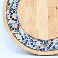 Obrazek Taca mała obrotowa - ceramika MIX  KWIATY