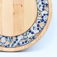 Obrazek Taca mała obrotowa - ceramika MIX  KWIATY