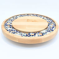 Obrazek Taca mała obrotowa - ceramika MIX  KWIATY