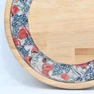 Obrazek Taca mała obrotowa - ceramika MIX  KWIATY