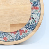 Obrazek Taca mała obrotowa - ceramika MIX  KWIATY