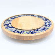 Obrazek Taca mała obrotowa - ceramika MIX  KWIATY