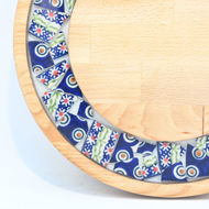 Obrazek Taca mała obrotowa - ceramika MIX  KWIATY