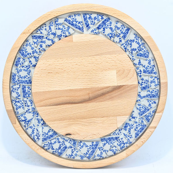 Obrazek Taca mała obrotowa - ceramika MIX KWIATY