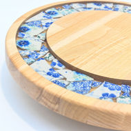 Obrazek Taca mała obrotowa - ceramika MIX KWIATY