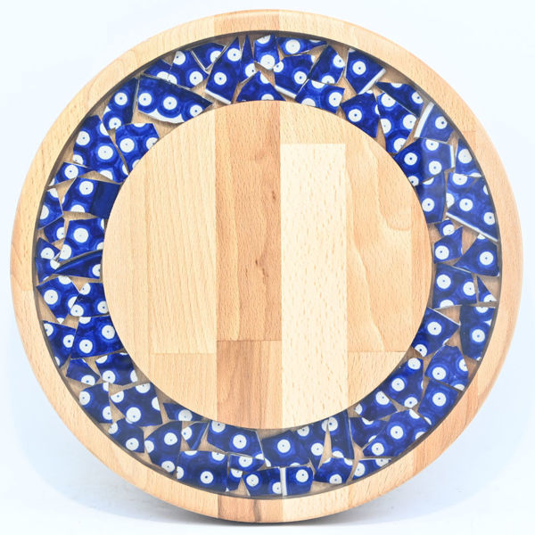 Obrazek Taca mała obrotowa - ceramika MIX  KWIATY