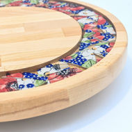 Obrazek Taca mała obrotowa - ceramika MIX KWIATY