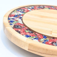 Obrazek Taca mała obrotowa - ceramika MIX KWIATY