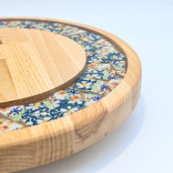 Obrazek Taca mała obrotowa - ceramika MIX KWIATY