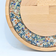 Obrazek Taca mała obrotowa - ceramika MIX KWIATY