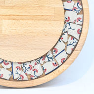 Obrazek Taca mała obrotowa - ceramika MIX KWIATY