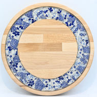 Obrazek Taca mała obrotowa - ceramika MIX KWIATY