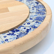 Obrazek Taca mała obrotowa - ceramika MIX KWIATY