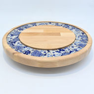 Obrazek Taca mała obrotowa - ceramika MIX KWIATY